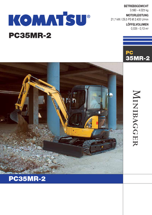 मिनी एक्सकेवेटर Komatsu PC35MR-2