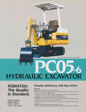 मिनी एक्सकेवेटर Komatsu PC05-6