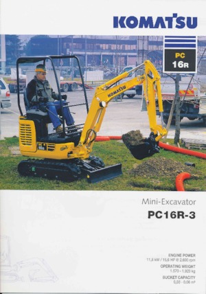 मिनी एक्सकेवेटर Komatsu PC16R-3