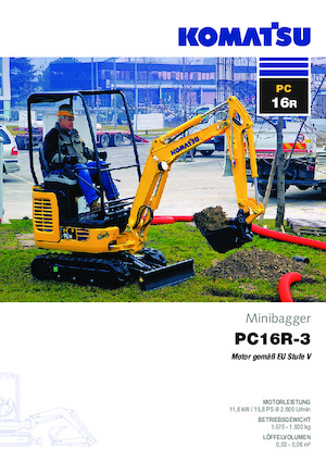 मिनी एक्सकेवेटर Komatsu PC16R-3HS
