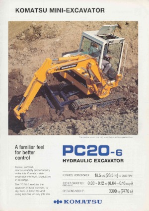 मिनी एक्सकेवेटर Komatsu PC20-6