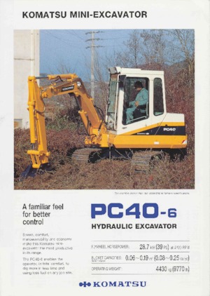 मिनी एक्सकेवेटर Komatsu PC40-6