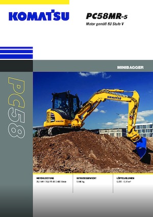 मिनी एक्सकेवेटर Komatsu PC58MR-5E0