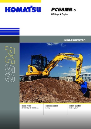मिनी एक्सकेवेटर Komatsu PC58MR-5E0
