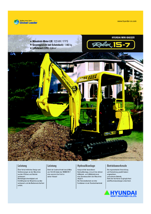 मिनी एक्सकेवेटर Hyundai R 15-7