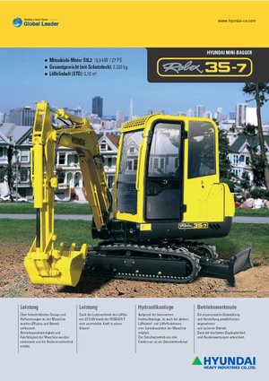 मिनी एक्सकेवेटर Hyundai R 35-7