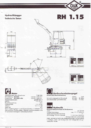 मिनी एक्सकेवेटर O&K RH 1.15