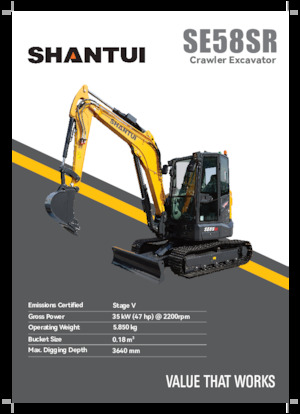 मिनी एक्सकेवेटर Shantui SE58SR