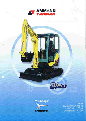 मिनी एक्सकेवेटर Yanmar SV 20