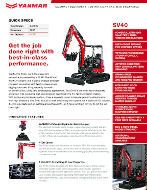 मिनी एक्सकेवेटर Yanmar SV40