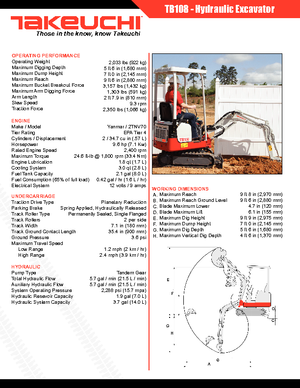 मिनी एक्सकेवेटर Takeuchi TB 108