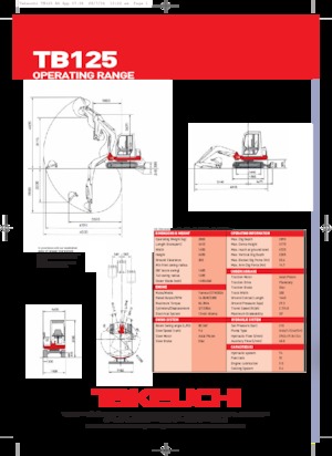 मिनी एक्सकेवेटर Takeuchi TB 125