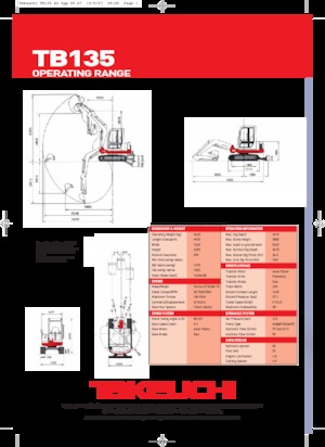 मिनी एक्सकेवेटर Takeuchi TB 135