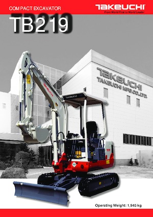 मिनी एक्सकेवेटर Takeuchi TB 219 S