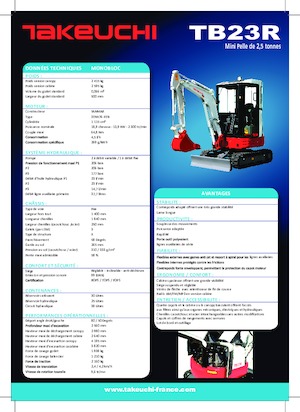 मिनी एक्सकेवेटर Takeuchi TB 23 R