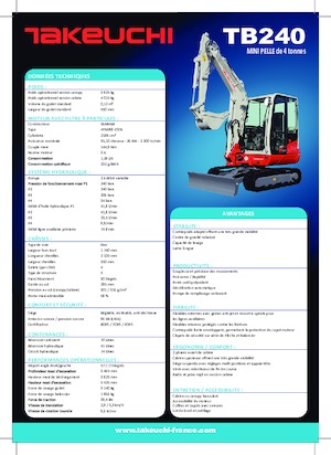 मिनी एक्सकेवेटर Takeuchi TB 240