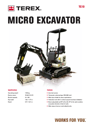 मिनी एक्सकेवेटर Terex TC 10 Z