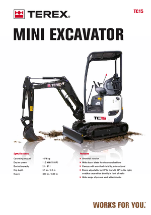 मिनी एक्सकेवेटर Terex TC 15
