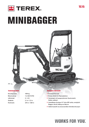 मिनी एक्सकेवेटर Terex TC 15