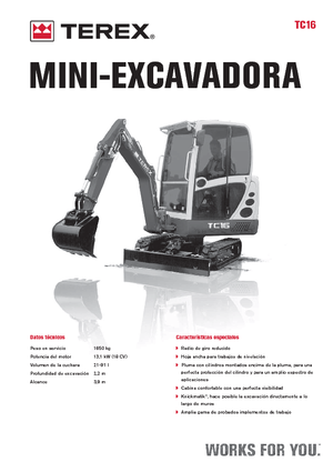 मिनी एक्सकेवेटर Terex TC 16