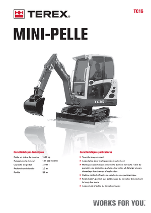 मिनी एक्सकेवेटर Terex TC 16