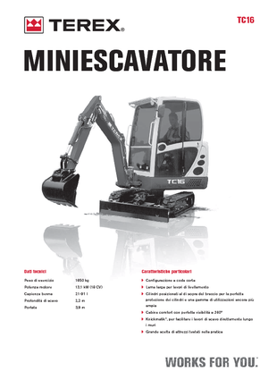 मिनी एक्सकेवेटर Terex TC 16