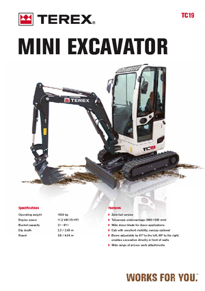 मिनी एक्सकेवेटर Terex TC 19 Z