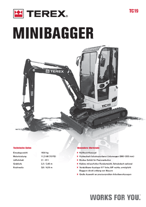 मिनी एक्सकेवेटर Terex TC 19 Z