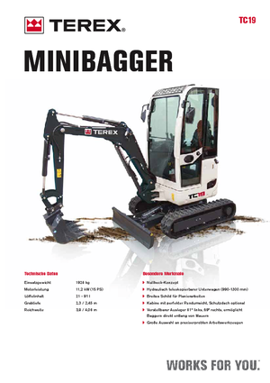 मिनी एक्सकेवेटर Terex TC 19 Z