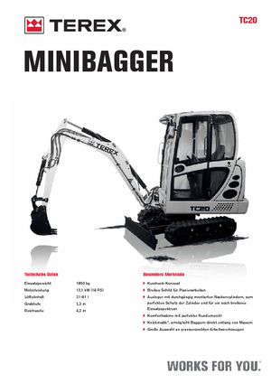 मिनी एक्सकेवेटर Terex TC 20