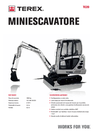 मिनी एक्सकेवेटर Terex TC 20