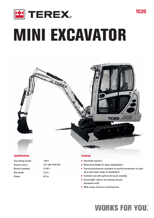 मिनी एक्सकेवेटर Terex TC 20