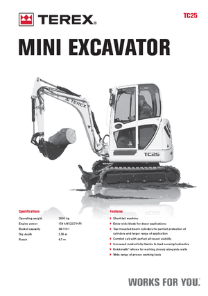 मिनी एक्सकेवेटर Terex TC 25
