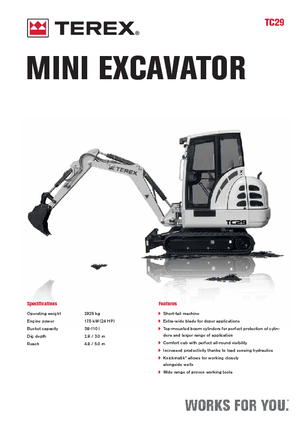 मिनी एक्सकेवेटर Terex TC 29