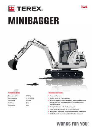 मिनी एक्सकेवेटर Terex TC 35