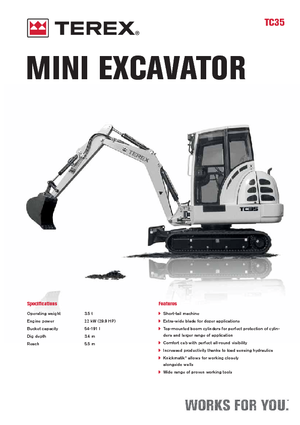 मिनी एक्सकेवेटर Terex TC 35