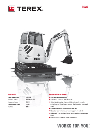 मिनी एक्सकेवेटर Terex TC 37