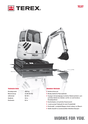 मिनी एक्सकेवेटर Terex TC 37