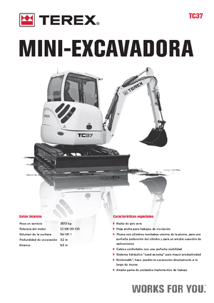 मिनी एक्सकेवेटर Terex TC 37