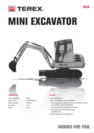 मिनी एक्सकेवेटर Terex TC 48