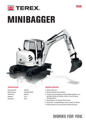 मिनी एक्सकेवेटर Terex TC 50