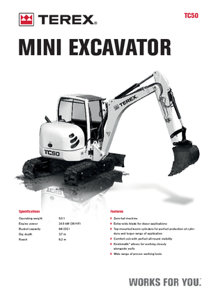 मिनी एक्सकेवेटर Terex TC 50