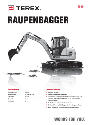 मिनी एक्सकेवेटर Terex TC 60