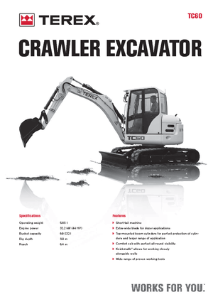 मिनी एक्सकेवेटर Terex TC 60