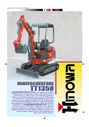 मिनी एक्सकेवेटर Hinowa TT 1350