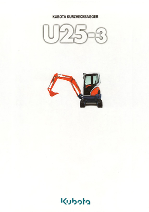 मिनी एक्सकेवेटर Kubota U25-3α GL