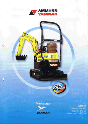 मिनी एक्सकेवेटर Yanmar VIO 10-2 A
