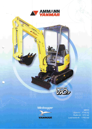 मिनी एक्सकेवेटर Yanmar VIO 17 Univ