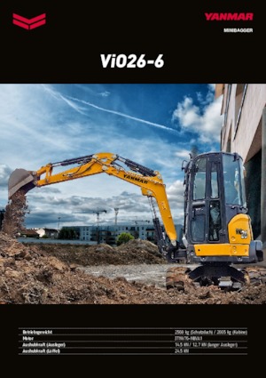 मिनी एक्सकेवेटर Yanmar VIO 26-6 PR