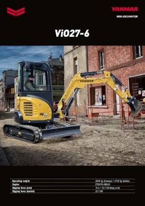 मिनी एक्सकेवेटर Yanmar VIO 27-6 PR